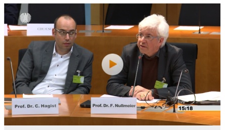 Prof. Dr. Frank Nullmeier im Buntestagsausschuss für Arbeit und Soziales Prof. Dr. Frank Nullmeier im Buntestagsausschuss für Arbeit und Soziales